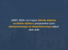 UNEC doktoranturaya və dissertanturaya qəbul elan edir