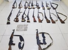 Göyçayda vətəndaşlardan 20 odlu silah götürülüb - FOTOLAR
