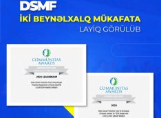 DSMF daha iki beynəlxalq mükafata layiq görüldü