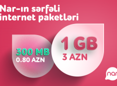 “Nar” hər kəsə sərfəli günlük internet paketlərini təqdim edir