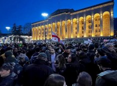 Gürcüstan parlamentinin qarşısındakı aksiyada 13 nəfər saxlanılıb