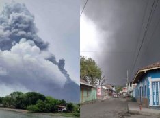Nikaraquada vulkan püskürdü: Kül buludu sərhəd bölgələrə yayılır - FOTO/VİDEO