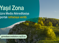 COP29 Yaşıl Zona üzrə media akkreditasiyası portalı istifadəyə verilib