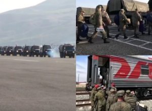 Опубликованы новые кадры Российского миротворческого контингента, покидающего Азербайджан - ОБНОВЛЕНО + ВИДЕО