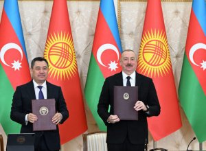 Состоялась церемония подписания азербайджано-кыргызских документов - ОБНОВЛЕНО + ФОТО