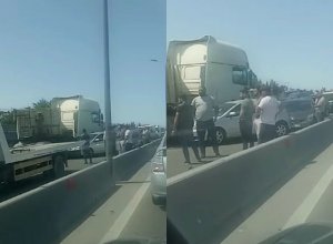 В ГДП сделали заявление в связи с цепной аварией на трассе Баку - Сумгайыт - ОБНОВЛЕНО + ВИДЕО
