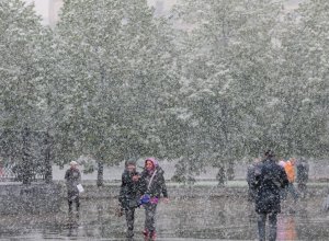Москва во власти снегопада-(фото)