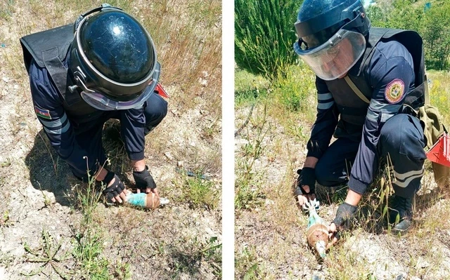 В Шахбузском районе обнаружен снаряд