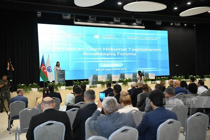 В Зангилане проходят панельные дискуссии в рамках Форума сотрудничества НПО Азербайджана-ФОТО
