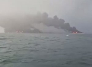 В Северном море столкнулись танкер и грузовое судно-ВИДЕО