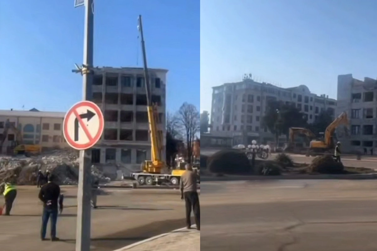 В Ханкенди сносят бывшее гнездо сепаратистов-(ВИДЕО-ФОТО)