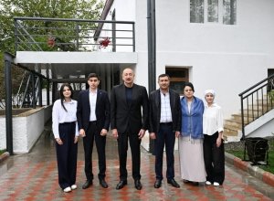 Президент Азербайджана посетил Гадрут и побывал в гостях у местного жителя-ФОТО