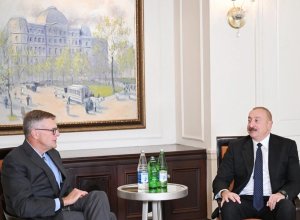 Президент Ильхам Алиев провел встречу в Нью-Йорке с главой компании 
