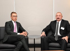 Президент Ильхам Алиев встретился в штаб-квартире ООН в Нью-Йорке с финским лидером-ФОТО
