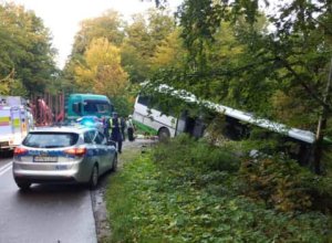 В Польше автобус со школьниками столкнулся с грузовиком, есть раненые