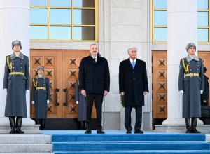 Президент Ильхам Алиев прибыл с государственным визитом в Казахстан -ФОТО