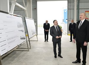 Ильхам Алиев принял участие в открытии завода
