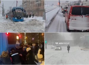 Снежная буря парализовала жизнь в Москве, въезд в столицу из регионов заблокирован-ВИДЕО