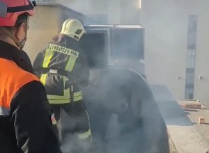 Пожар в многоэтажном здании в молодежном городке «Абшерон»