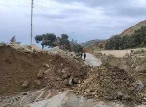 В Астаре произошел оползень - Фото