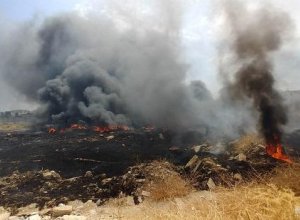 В Джебраиле произошёл пожар