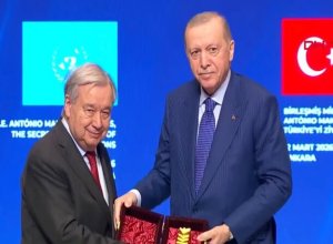 Эрдоган наградил Гутерриша «Международной премией мира имени Ататюрка»