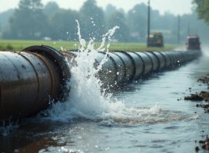 В Кюрдамире прорвало магистральный водопровод, без воды остались 8 400 абонентов