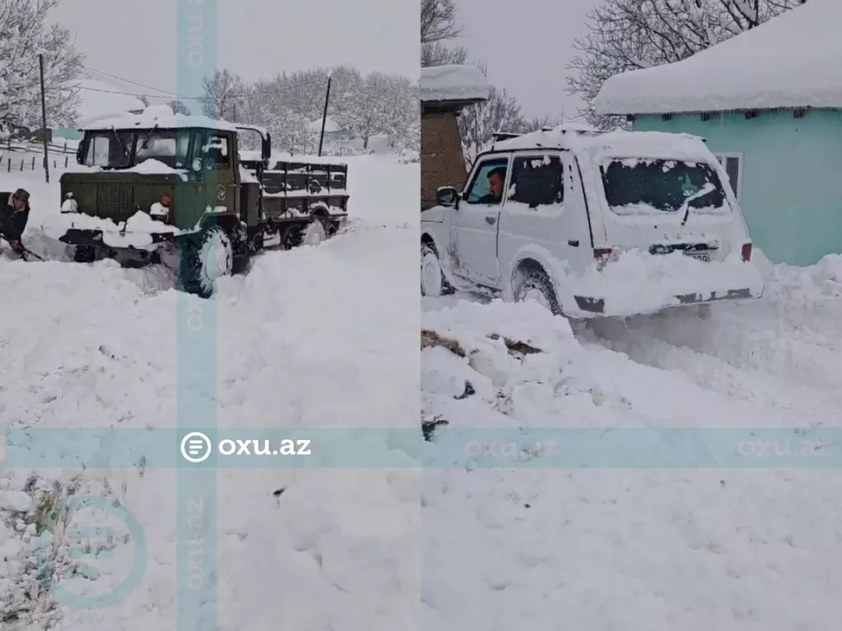 В Азербайджане выпало 90 см снега