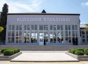 В Азербайджане введена в эксплуатацию железнодорожная станция Кюрдамир-ФОТО