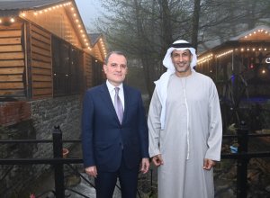 Джейхун Байрамов встретился с государственным министром ОАЭ-ФОТО