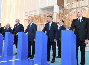 Ильхам Алиев принял участие в церемонии закладки фундамента Центра тюркской цивилизации-ФОТО