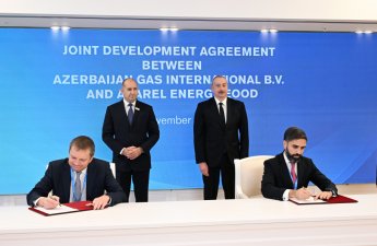 Prezidentlərin iştirakı ilə “SOCAR və Asarel Energy arasında Birgə İnkişaf Sazişi” imzalandı