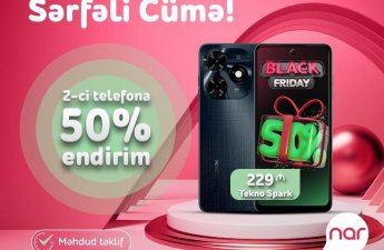 “Nar”dan “Sərfəli cümə” təklifi – 50% endirimlə smartfon əldə et!