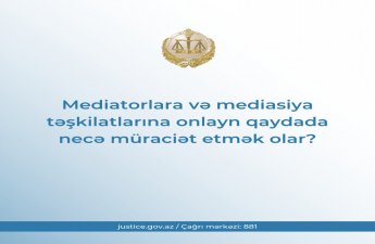 Mediatorlara və mediasiya təşkilatlarına onlayn qaydada necə müraciət etmək olar?