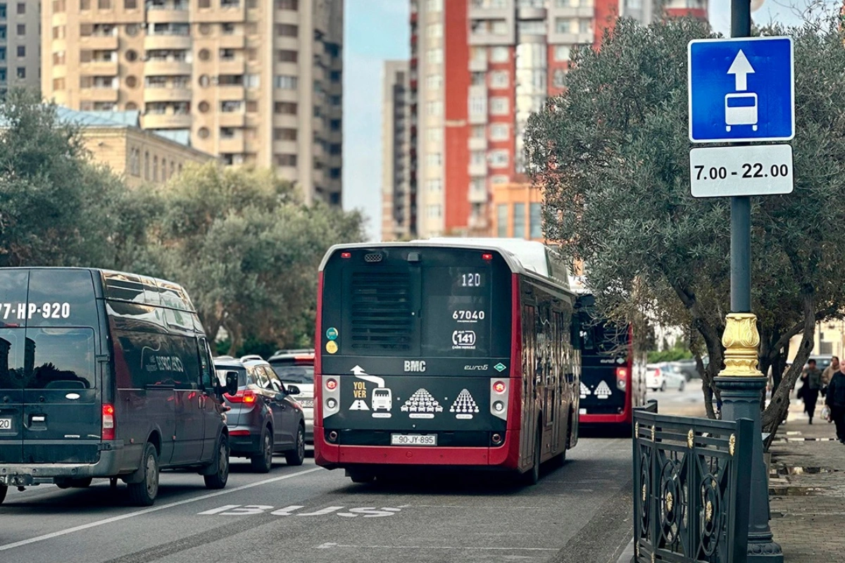 Bakının əsas prospektlərindən birində avtobus zolağının təşkilində DƏYİŞİKLİK