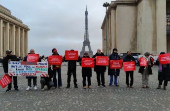 Parisdə Fransanın müstəmləkəçilik siyasətinə qarşı aksiya keçirildi