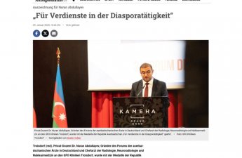 Almaniya mətbuatında Azərbaycan diasporunun nümayəndəsi barədə məqalə dərc olunub