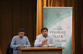 “Peşəkar teatr dərsləri” layihəsinin növbəti təlimləri Qazaxda keçirilib - FOTOLAR