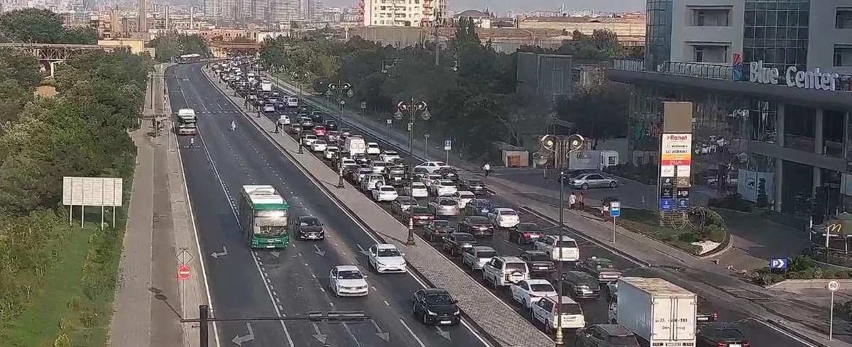 Bakının bu yollarında tıxac var - SİYAHI