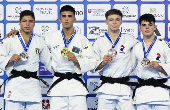 Молодежная сборная Азербайджана по дзюдо заняла первое место на чемпионате Европы