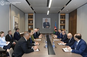 Ceyhun Bayramov ABŞ Ticarət Missiyasının nümayəndələrini qəbul etdi - FOTO