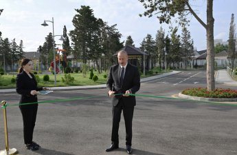 İlham Əliyev Səməd Vurğun adına Yaradıcılıq Evinin açılışında iştirak etdi - FOTOLAR