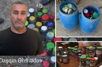3 kiloqram marixuananı şüşə qablarda gizlətdi - VİDEO