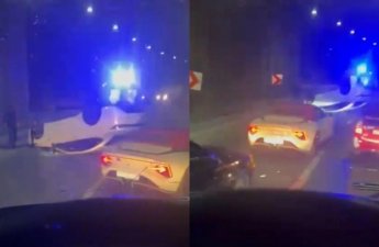 Bakıda idarəetmədən çıxan BYD aşdı - VİDEO