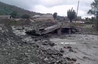 Balakəndə sel körpünü dağıtdı