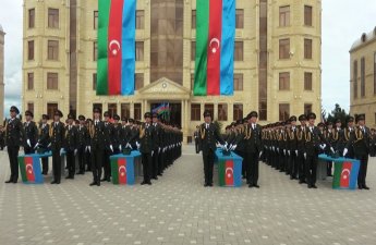 DİN-in Hərbi İnstitutunda andiçmə mərasimi keçirilib - VİDEO