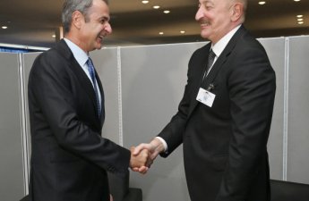 İlham Əliyev Yunanıstanın Baş naziri ilə görüşüb - FOTO