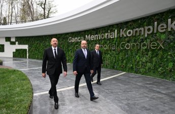 Prezident İlham Əliyev Gəncə Memorial Kompleksinin açılışında iştirak edib - FOTO