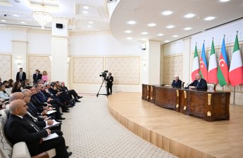 Azərbaycan və İtaliya prezidentləri mətbuata bəyanatlarla çıxış ediblər - FOTO - YENİLƏNİB