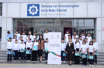 Şagirdlərin peşə məktəbinə ekskursiyası təşkil edilib - FOTOLAR